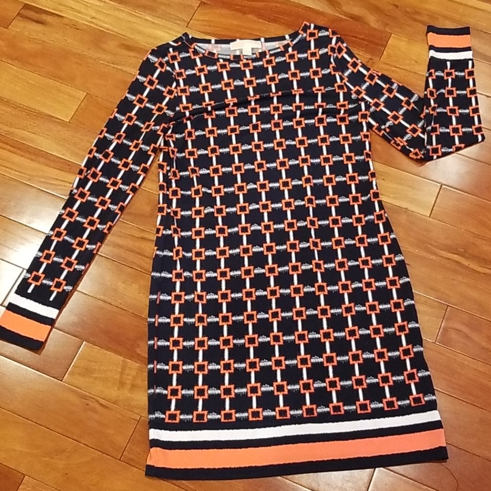 Michael Kors dress Small navy coral
